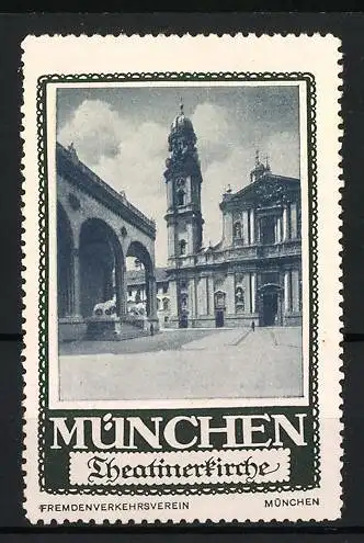 Reklamemarke München, Theatinerkirche, Kirche und Architektur