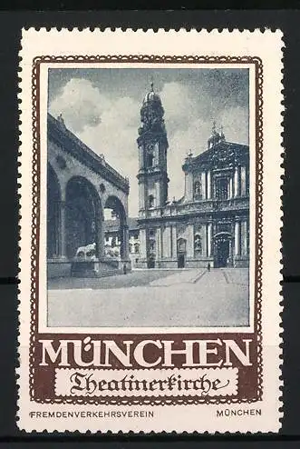 Reklamemarke München, Theatinerkirche, Fremdenverkehrsverein