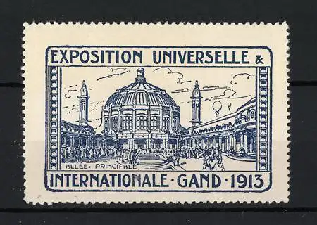 Reklamemarke Gand, Exposition Universelle 1913, Pavillonansicht