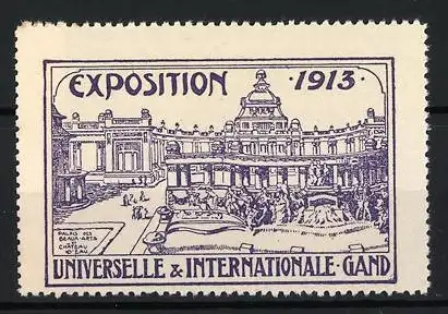 Reklamemarke Gent, Exposition 1913, Universelle et Internationale Ausstellungshalle