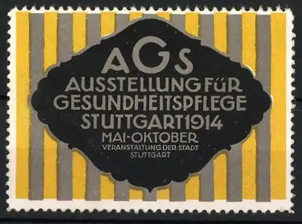 Reklamemarke Stuttgart, Ausstellung für Gesundheitspflege 1914, Veranstaltung der Stadt