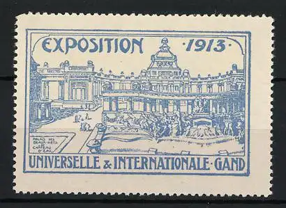 Reklamemarke Gand - Gent, Exposition 1913, Pavillonansicht