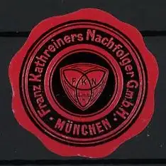 Reklamemarke München, Kaffee Franz Kathreiners Nachfolger GmbH, FKN-Logo