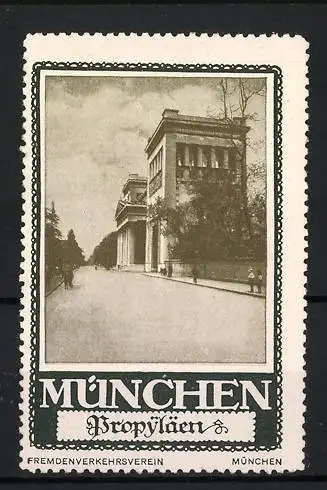 Reklamemarke München, Propyläen, Fremdenverkehrsverein München