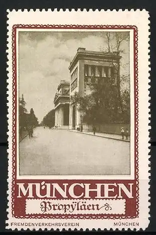 Reklamemarke München, Propyläen, historische Architektur