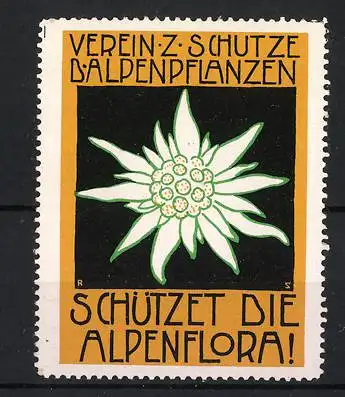 Reklamemarke Verein z. Schutze d. Alpenpflanzen, Edelweiss