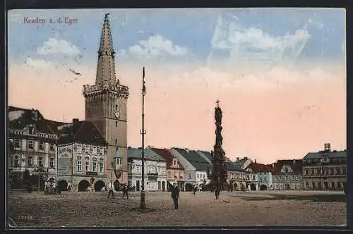 AK Kaaden / Kadan, Marktplatz