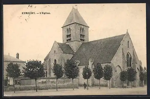 AK Etrechy, L`Eglise, Ansicht der Kirche