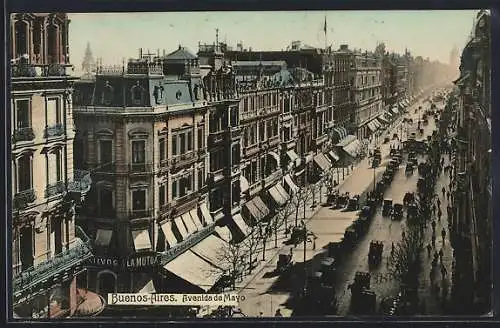 AK Buenos Aires, Avenida de Mayo, Geschäftsstrasse