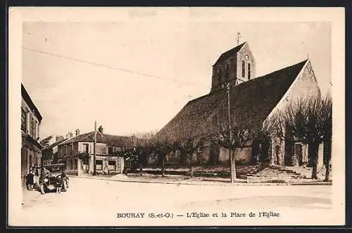 AK Bouray, L`Eglise et la Place de l`Eglise