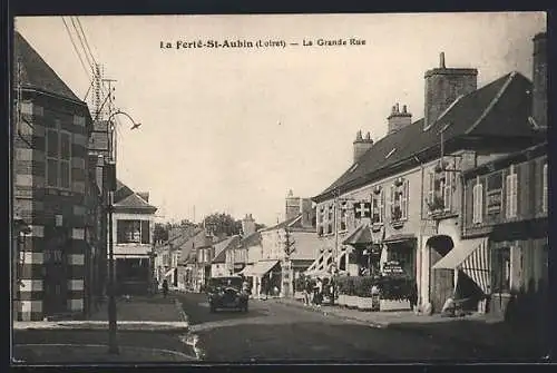 AK La Fertè-Saint-Aubin, La Grande Rue