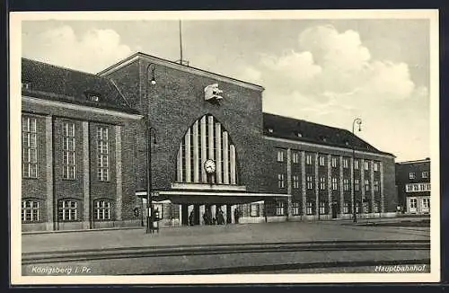 AK Königsberg, Blick zum Hauptbahnhof