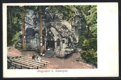 AK Schwoika, Betgraben-Kirche im Fels