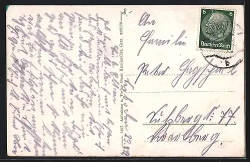 AK Millstatt am See, Ortspartie im Regen