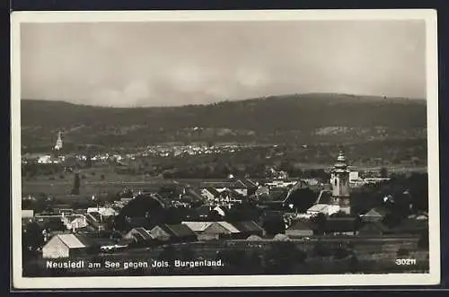 AK Neusiedl am See, Ortsansicht gegen Jois