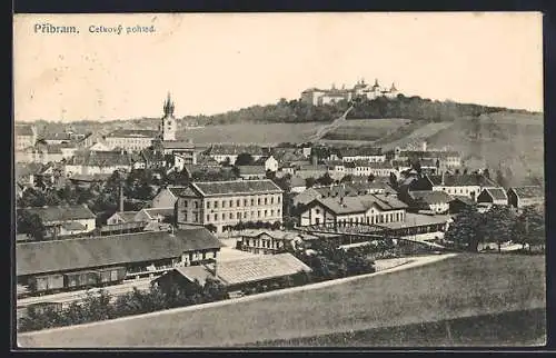 AK Pribram, Gesamtansicht mit Blick zum Kloster