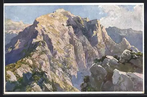 Künstler-AK Edward Theodore Compton: An der Göllspitze