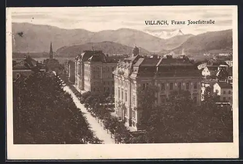 AK Villach, Wohnhäuser in der Franz Josefstrasse