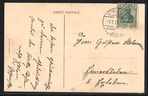 Präge-AK Auto mit wird mit Rosen beladen, Geburtstagsgruss