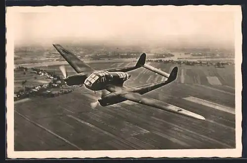 AK Focke Wulf Nahaufklärer FW 189 mit zwei Argus Flugmotoren