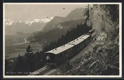 AK Brünigbahn mit Blick gegen Brienzersee