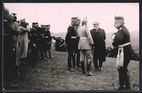 Foto-AK Schweizer Heerführer Wille, Sprecher und Foner