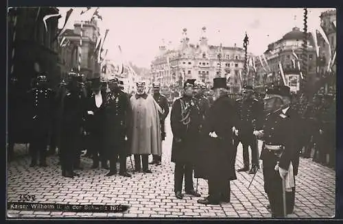 AK Zürich, Besuch von Kaiser Wilhelm II. 1912