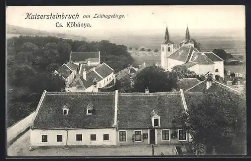 AK Kaisersteinbruch am Leithagebirge, Strassenpartie mit Kirche