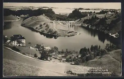 AK Neufelden, Stausee-Hochstauung, Blick auf den Ort