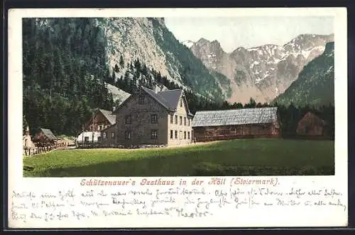 AK Weichselboden, Schützenauers Gasthaus in der Höll