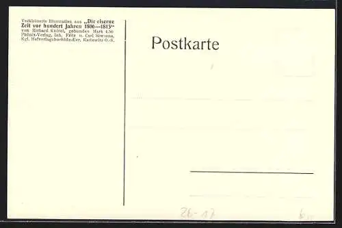 Künstler-AK Richard Knoetel: Heil den Befreiern! Vivat Vater Blücher!, Die eiserne Zeit 1806-1813