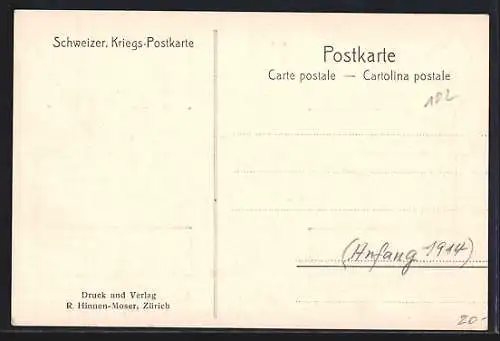 AK Der Treuschwur unserer Krieger, Kriegs-Postkarte No. 3