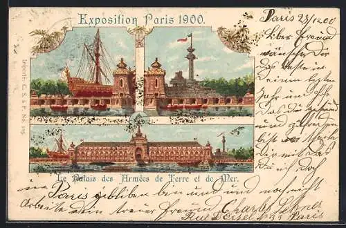 AK Paris, Exposition universelle de 1900, Le Palais des Armees de Terre et de Mer