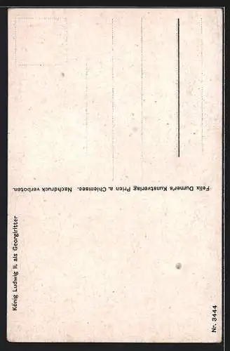 AK König Ludwig II. als Georgiritter