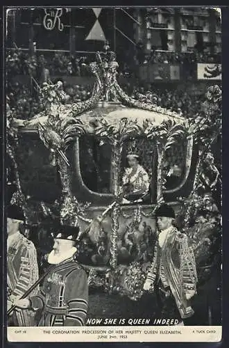 AK The Coronation Procession of Queen Elizabeth June 2nd 1953, Königshaus von England