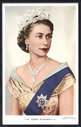 AK H.M. Queen Elizabeth II. von England im Portrait