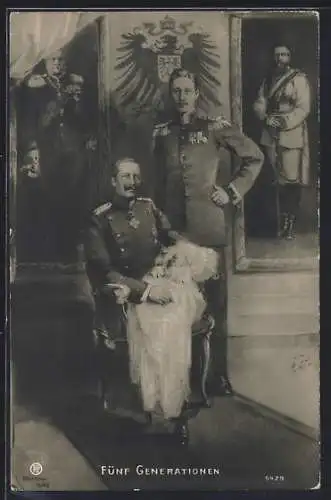 AK Friedrich Wilhelm III. von Preussen mit Familie