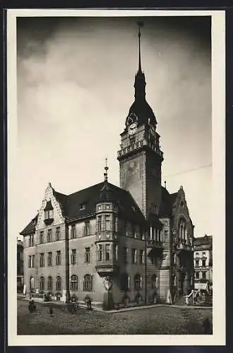 AK Mährisch-Schönberg, Ansicht vom Rathaus