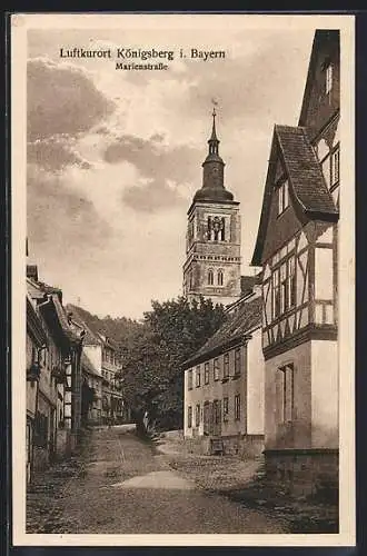 AK Königsberg / Bayern, Blick in die Marienstrasse