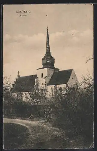 AK Droyssig, Blick zur Kirche