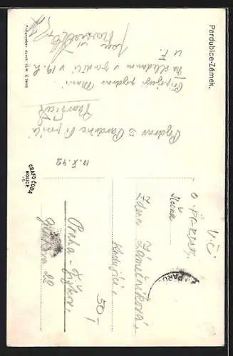 AK Pardubice, Zámek, Blick zum Schloss