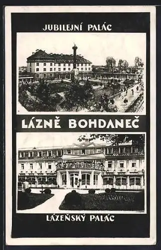 AK Bad Bochdanetsch / Lazne Bohdanec, Jubilejní Palác, Lázenský Palác