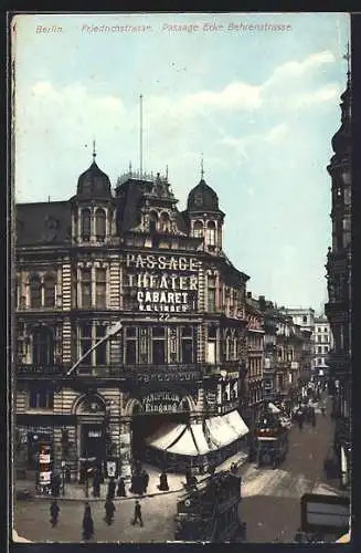 AK Berlin, Friedrichstrasse mit Passage Ecke Behrenstrasse