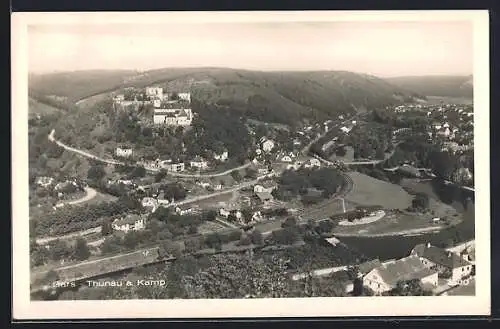 AK Thunau a. Kamp, Panorama mit Burg