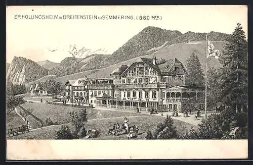 Künstler-AK Breitenstein am Semmering, Erholungsheim