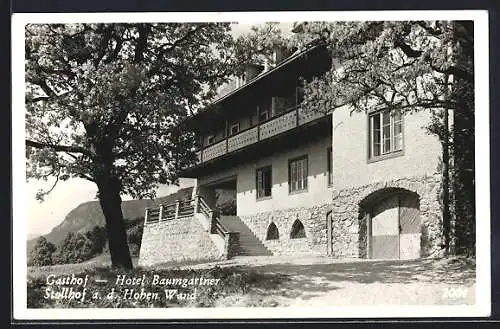 AK Stollhof a. d. Hohen Wand, Das Hotel Baumgartner