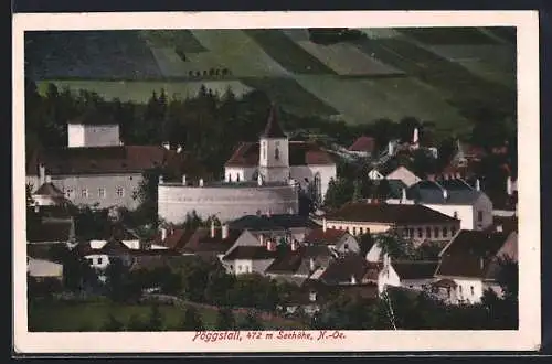 AK Pöggstall /N.-Oe., Teilansicht mit Kirche