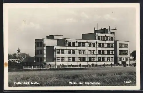 AK Pottendorf /N.-Oe., Volks- und Hauptschule