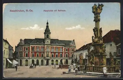 AK Neunkirchen, Hauptplatz mit Rathaus