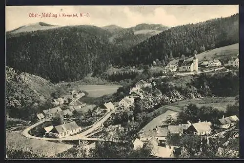 AK Ober-Meisling im Kremstal, Teilansicht mit Blick zur Kirche